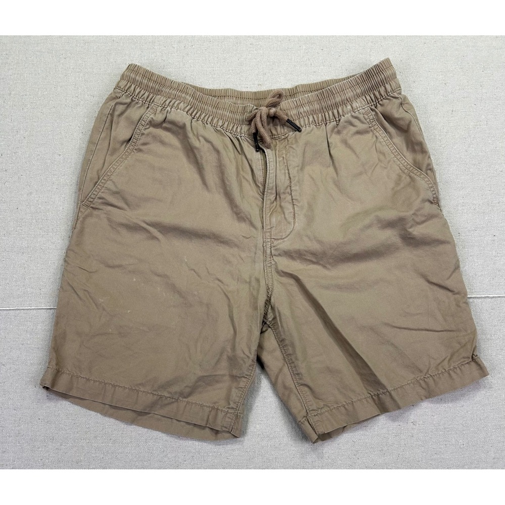 Patagonia Mens Small Hemp Organic Cotton Shorts Khaki Tan Elastic Waist‎